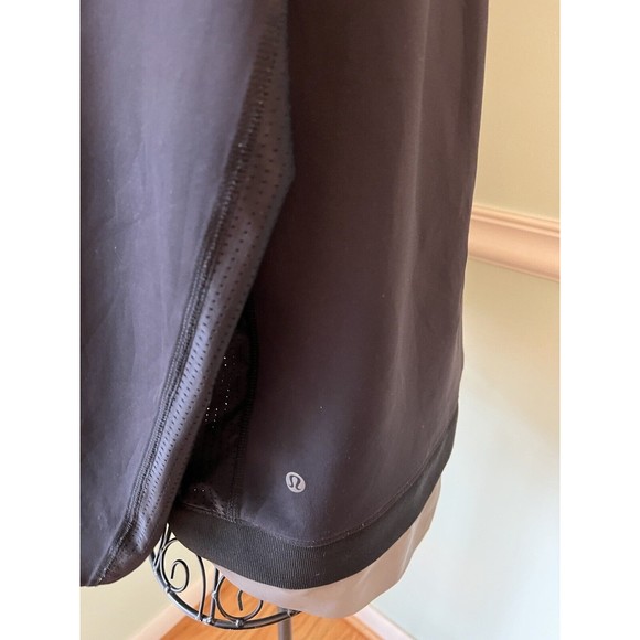 LULULEMON XXL Black Soft Shell Vented Commute 1/4 Zip Jacket Reflective Flap - Picture 6 of 8